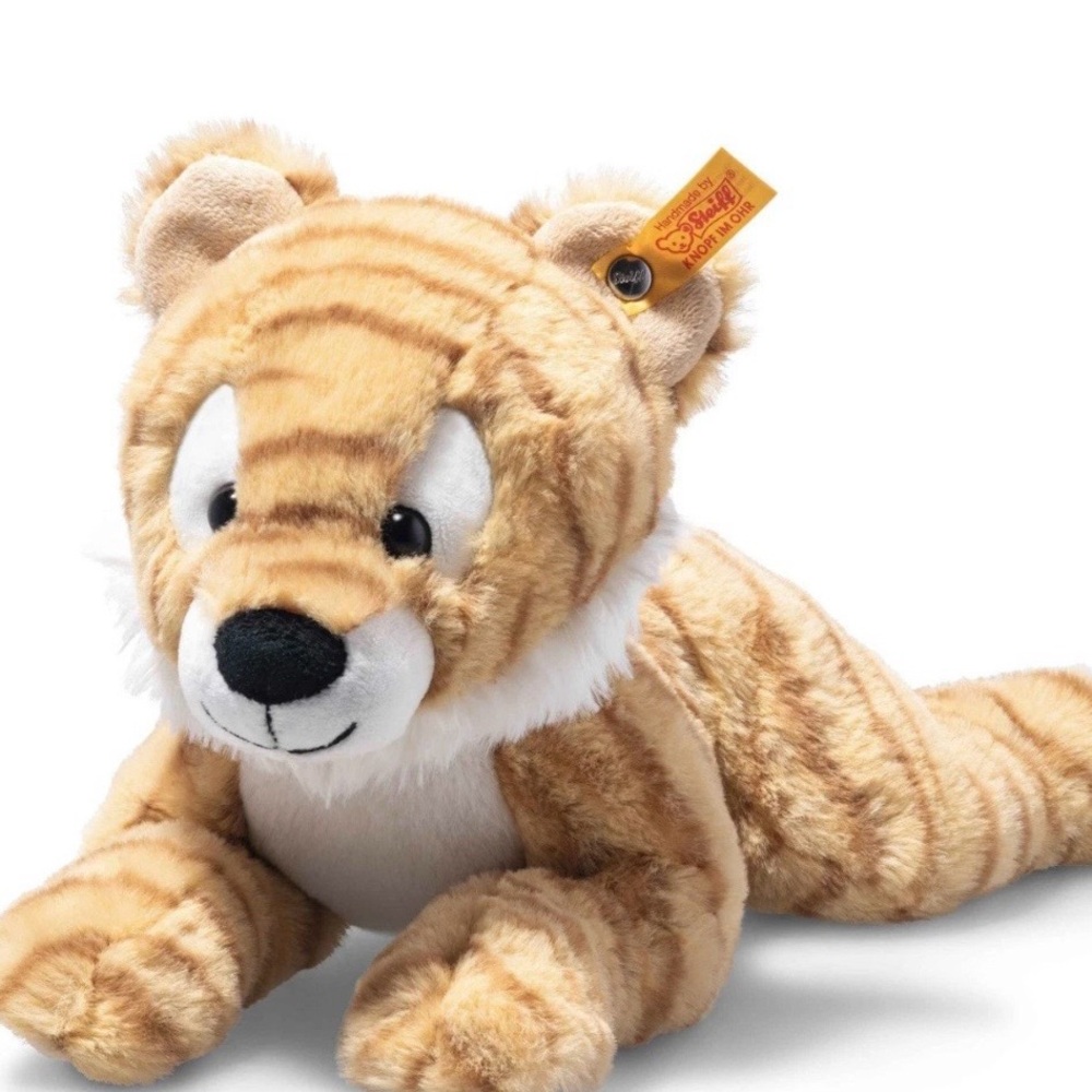 New soft Steiff 067600 Soft Cuddly Friends Toni‎ Tiger Cub 12" floppy cuddly NWT
